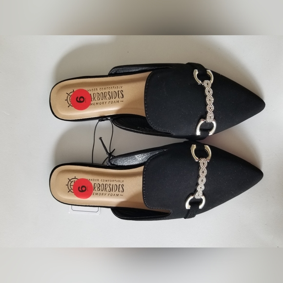 Women's Wander Comfortably Memory Foam flat Mules with silver hardware SZ 6 - Picture 8 of 11